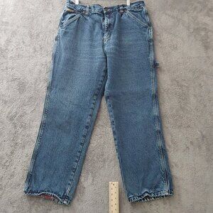 C.E. Schmidt Workwear Men’s 38x32 Flannel Lined Blue Jeans Work Pants